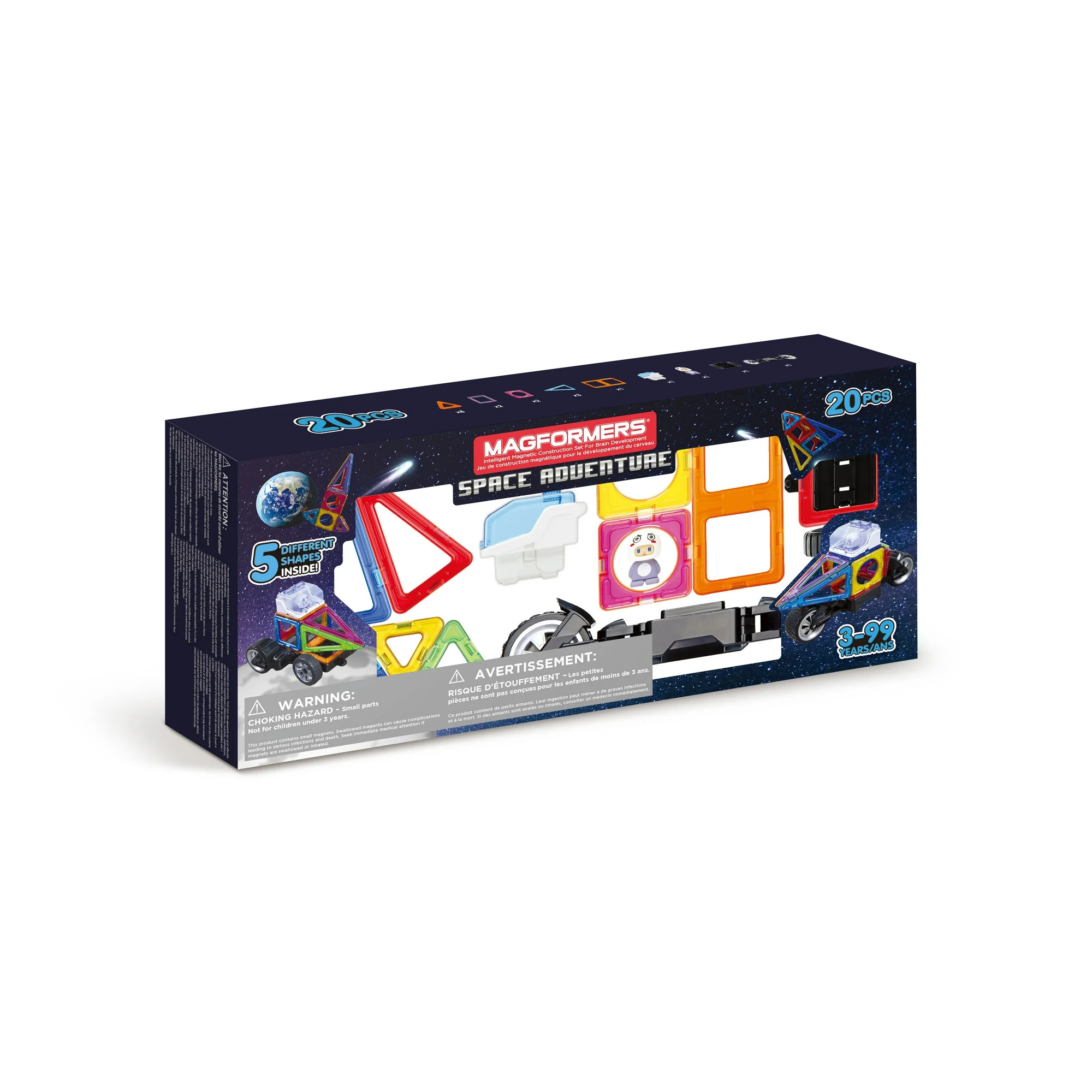 Magformers Magnetic Construction 20 PC Space Adventure Value Set for Brain Development | Walmart (US)