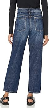 The Drop Women's Standard Luca High Rise Distressed Loose Straight Fit | Amazon (US)