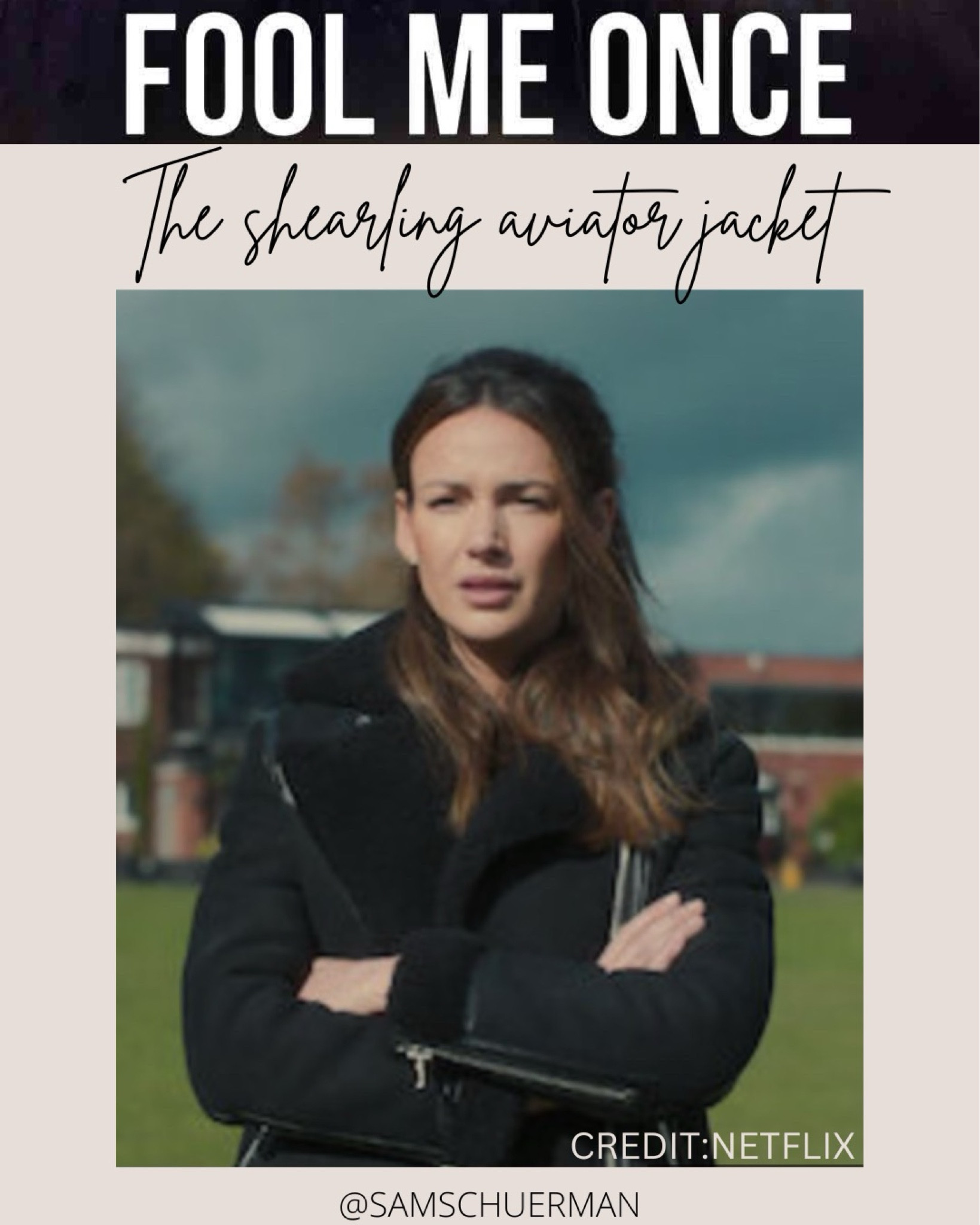 Netflix Fool Me Once outfits: Shearling Aviator Jacket 

#LTKfindsunder100 #LTKSeasonal #LTKstyletip