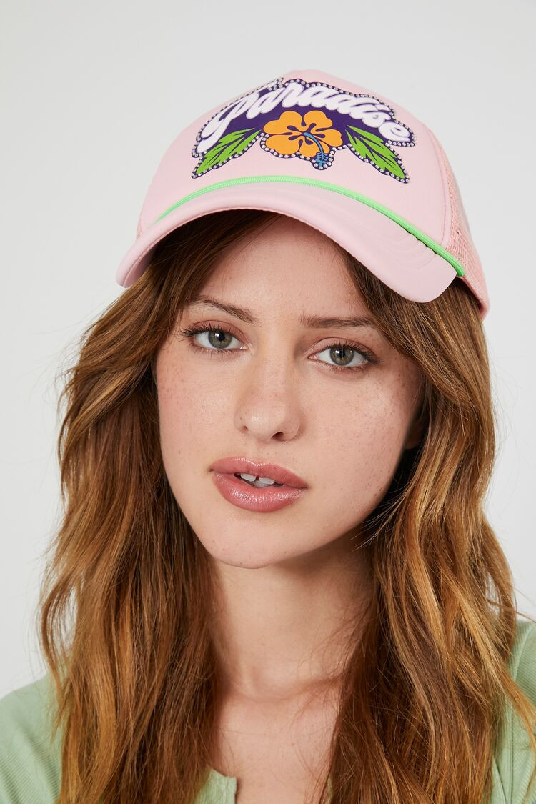 Paradise Rhinestone Trucker Hat | Forever 21