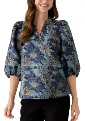 Women's 3/4 Sleeve Jacquard Top | Belk