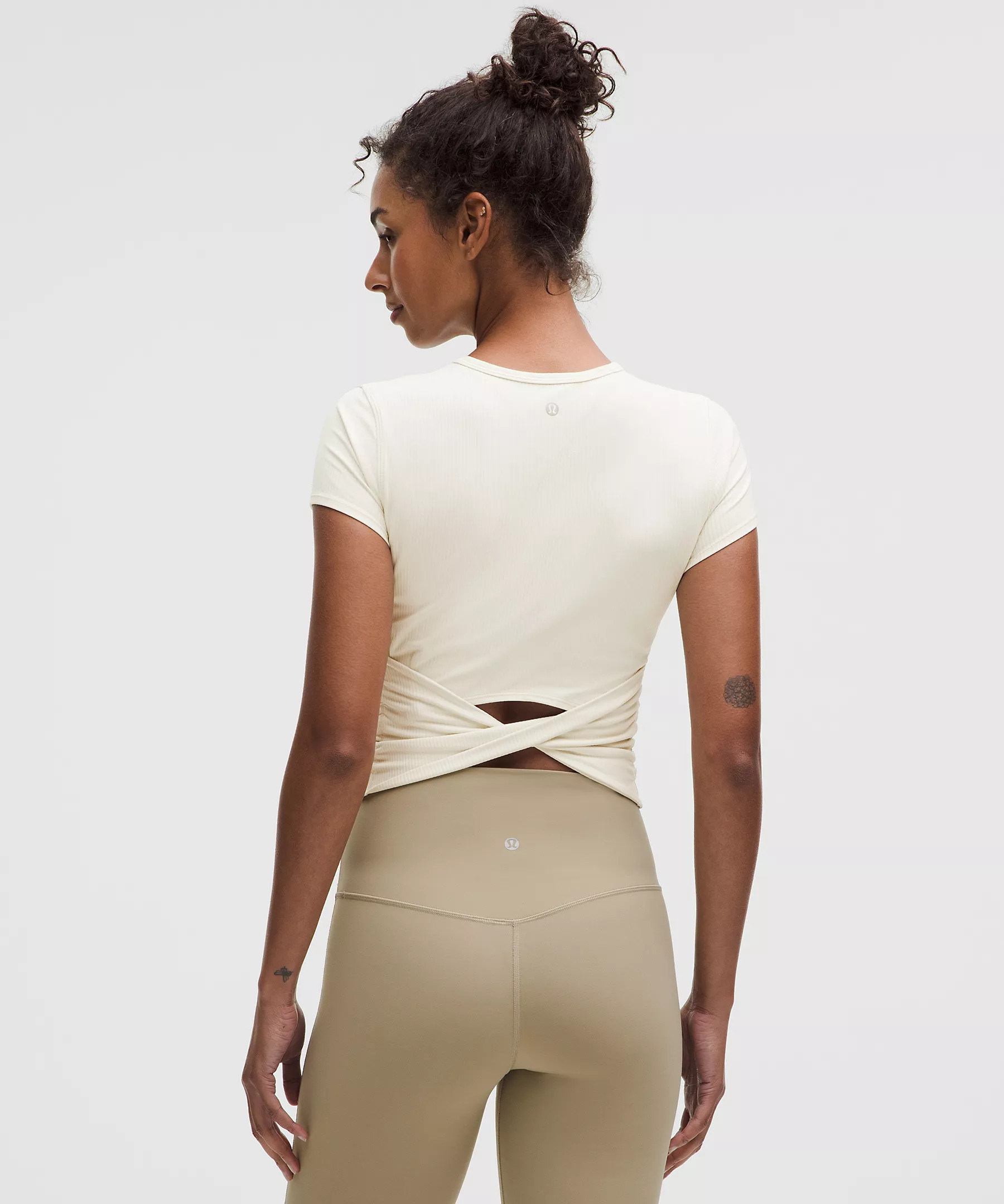 All It Takes Back-Twist Ribbed Short-Sleeve Shirt | Women's Short Sleeve Shirts & Tee's | lululem... | Lululemon (US)