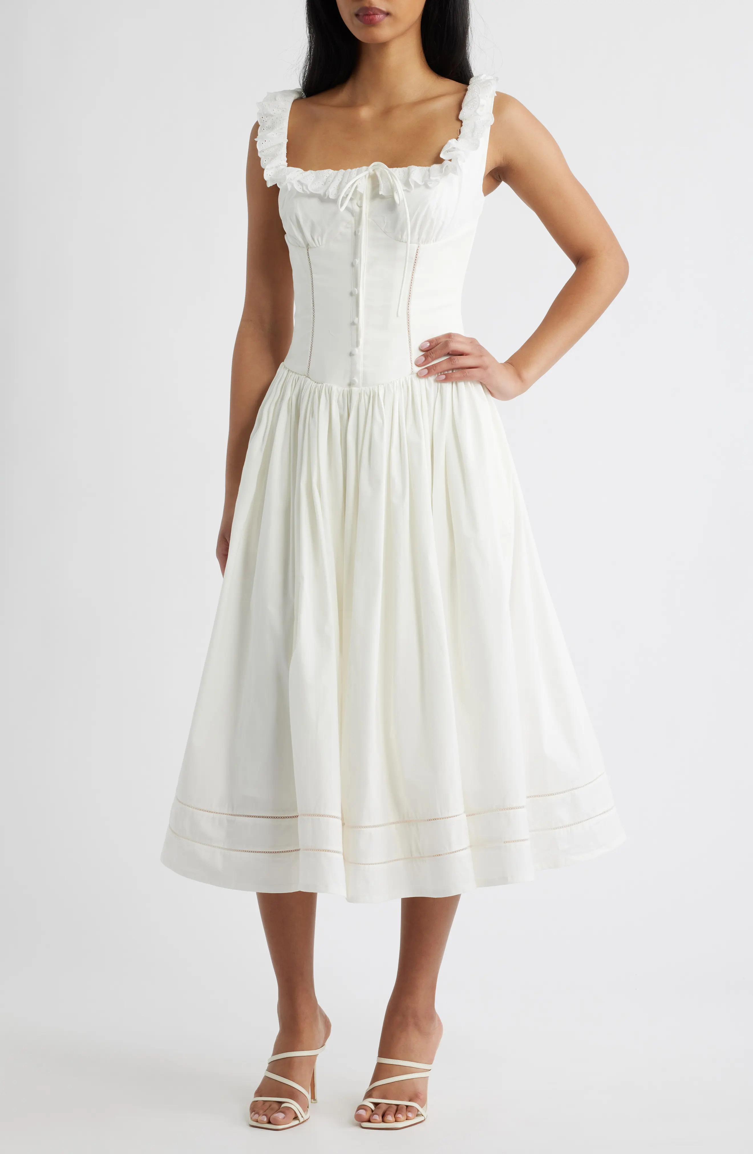 Phoebe Stretch Cotton Broderie Dress (Women) | Nordstrom | Nordstrom