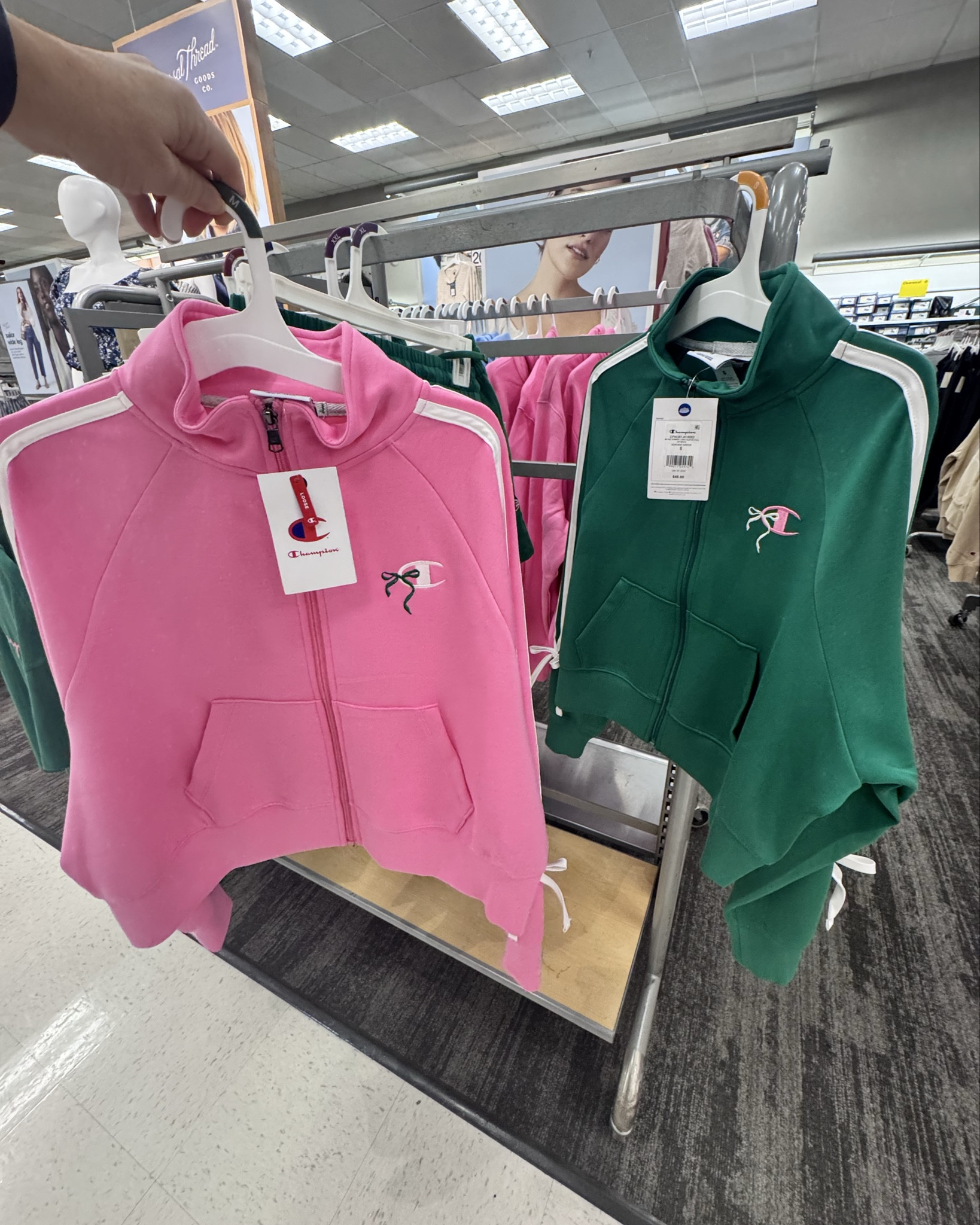 Target Champion track jacket (with cute bows). Matching track pants also linked  

#LTKOver40 #LTKActive
