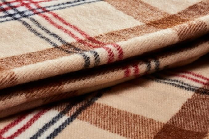 Arus Acrylic Highlands Collection Queen Size Tartan Plaid Design Throw Blanket Sahara, 60x80 inch | Amazon (US)