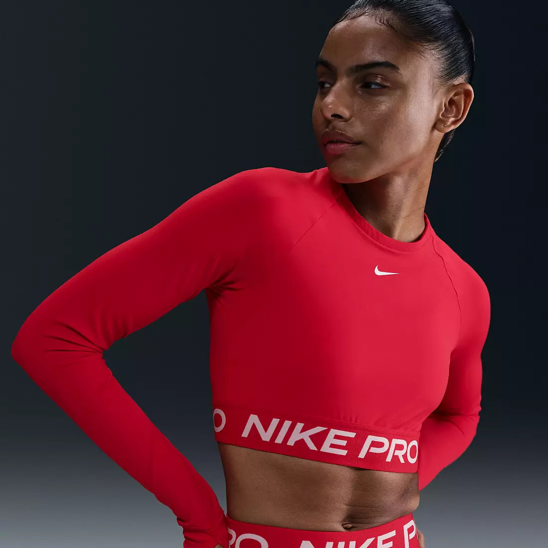 Nike Women's Pro Dri-FIT Cropped Long-Sleeve Top | DICK'S Sporting Goods