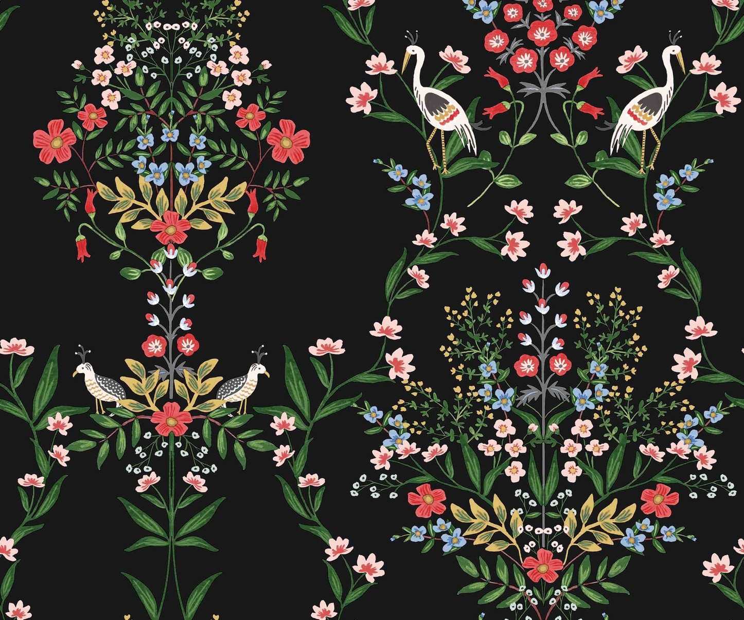 Black Multi Luxembourg Wallpaper | Rifle Paper Co.