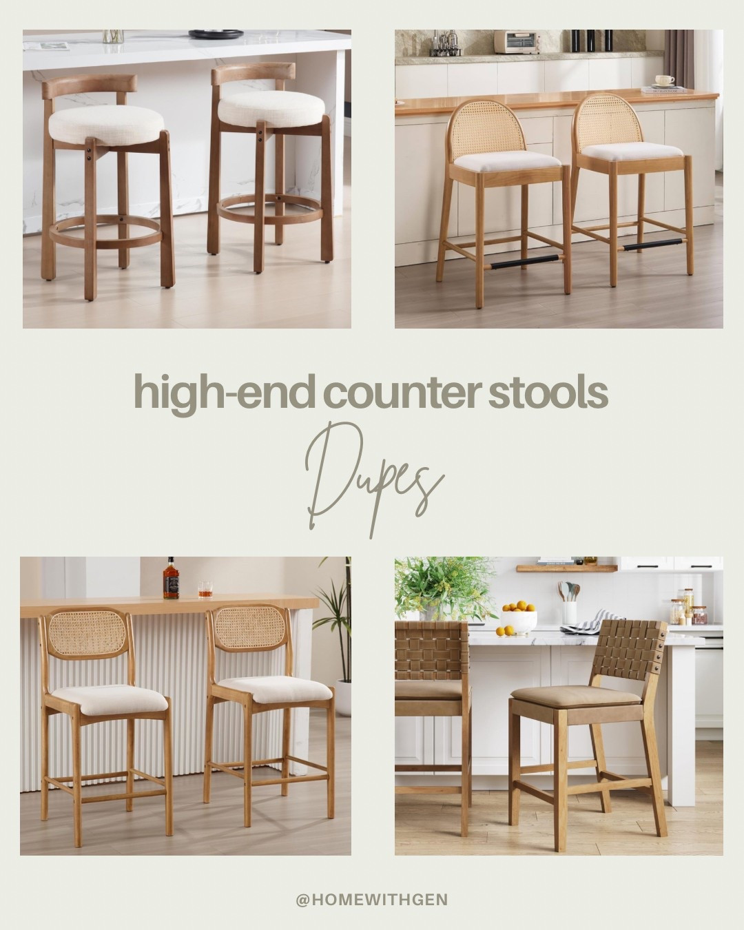 Counter stools, bar stools, high end decor dupes.

#LTKSaleAlert #LTKHome #LTKSummerEdit