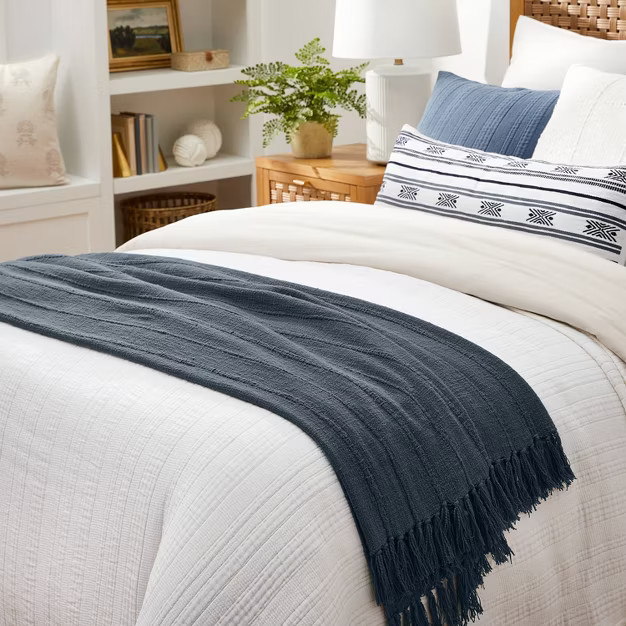 60"x86" Oversized 100% Cotton Bed Throw - Threshold™ designed with Studio McGee | Target