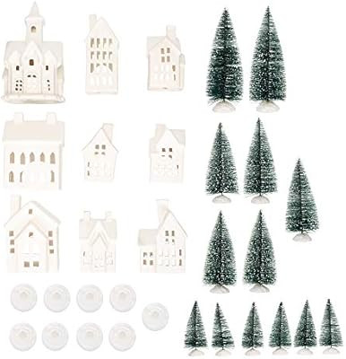Mark Feldstein & Associates Winter Village LED Tea Light 31 Piece Porcelain Tabletop Christmas Fi... | Amazon (US)