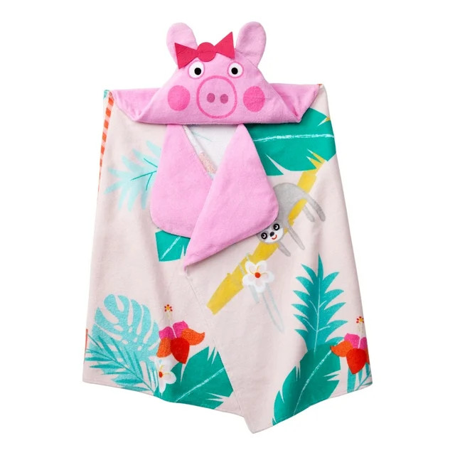 Peppa Pig Kids Cotton Hooded Towel - Walmart.com | Walmart (US)