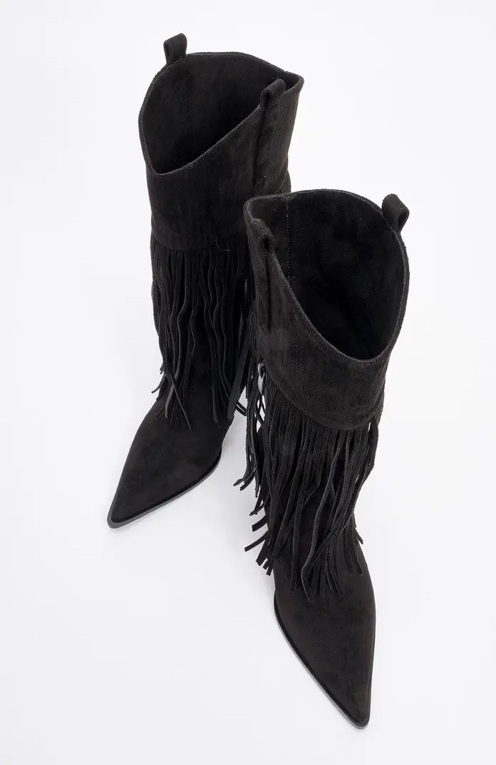 Prologue Shoes Gueras Fringe Pointed Toe Boot (Women) | Nordstrom | Nordstrom