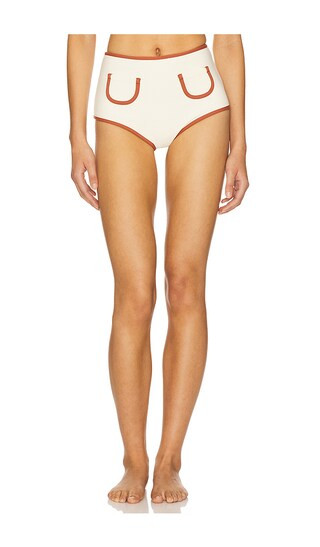 Polly Bikini Bottom in Oat Terracotta | Revolve Clothing (Global)