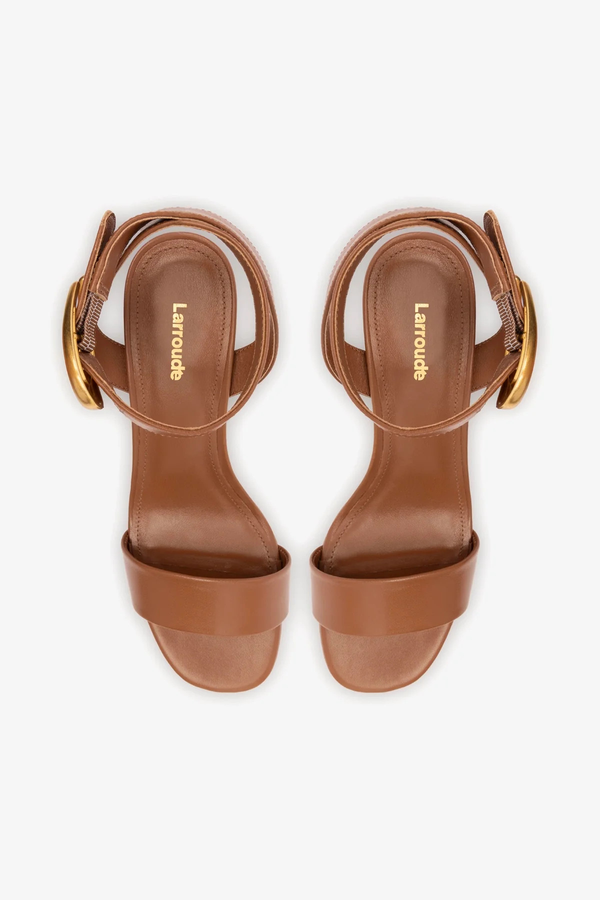 Dolly Verona Low Sandal In Caramel Leather | Larroude