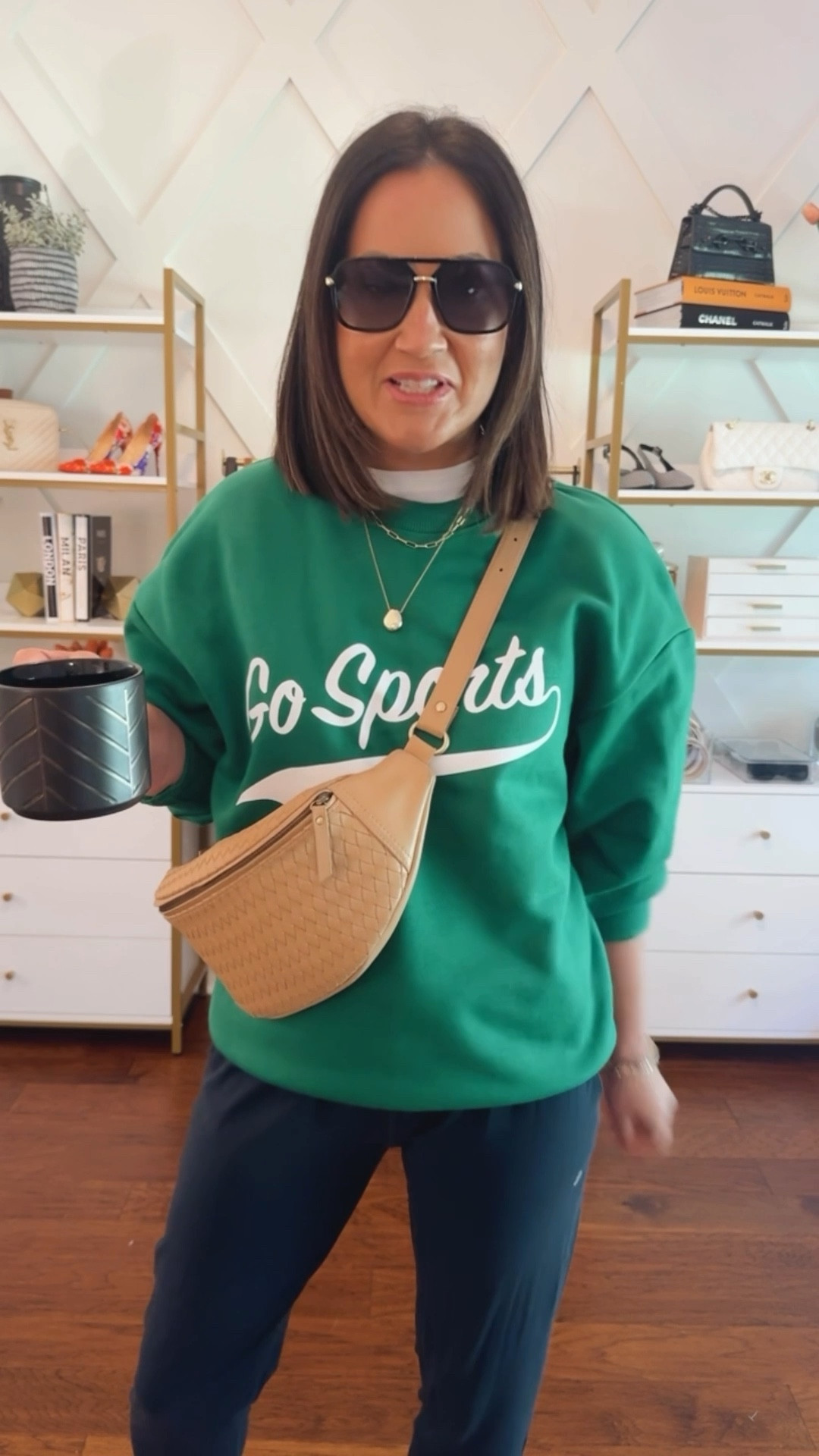 Your go to soccer Saturday uniform - for all the moms out there watching all the sports and want to be comfortable!  - to shop my favorite tee and joggers go to cozyearth.com and use code ce-byblair for 40% off your purchase - everything else linked here! 

#LTKOver40 #LTKVideo #LTKActive