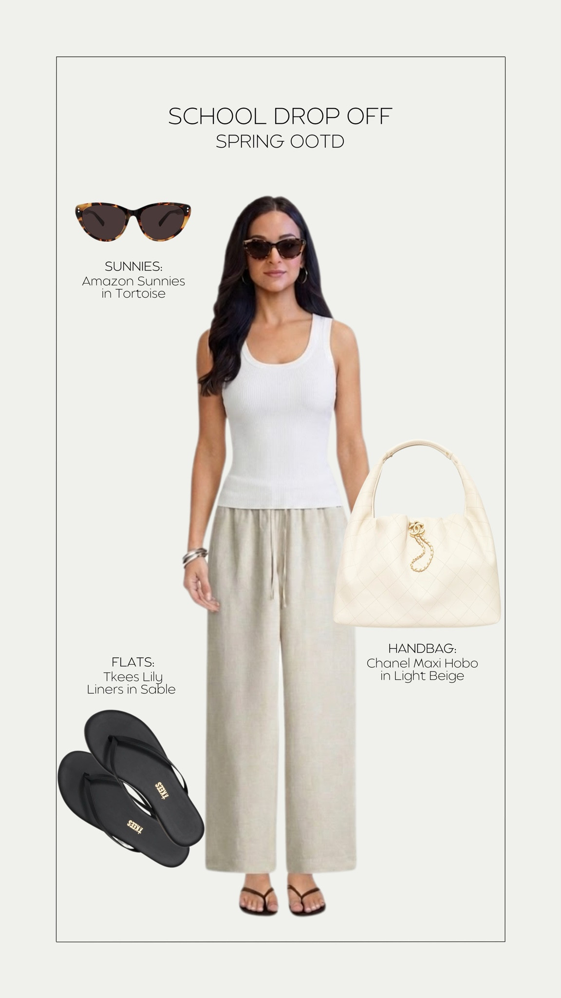 keep it cool and casual for the morning hustle. this effortless combination of a classic white tank and linen trousers is my go-to for school drop-offs. just add tortoise sunnies and a chic hobo bag to stay elevated while on the move. #momstyle #casualootd #springstyle #ltkunder100 #liketkit

#LTKmomlife #LTKootd