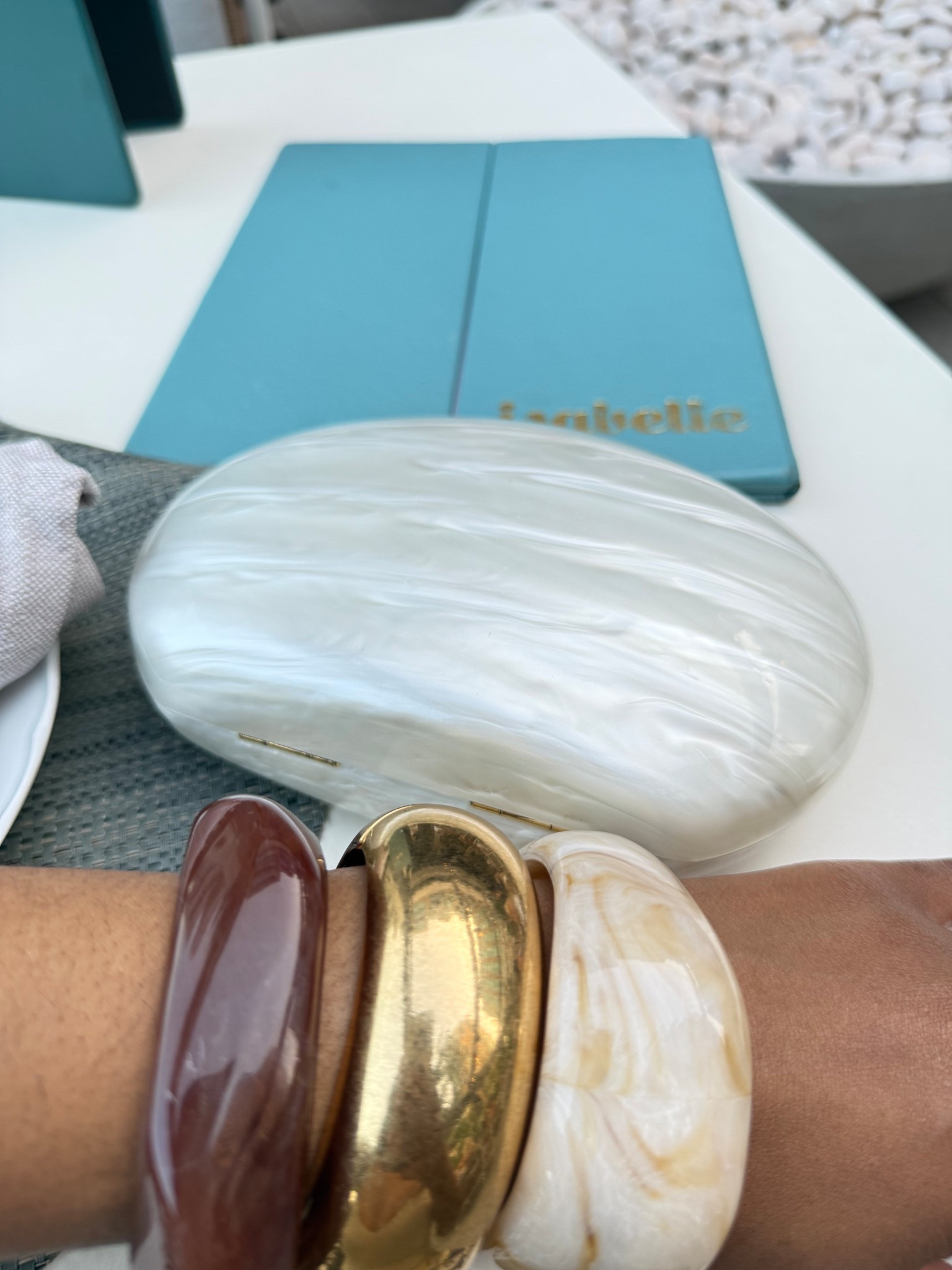 The accessories you need to jazz up your outfit.

Date night, How to accessorize, bangles, resin bangles, gold bangles, pearl clutch, wedding guest dress, accessories, bracelet, gold bangle #LTKHoliday #LTKParties

#LTKWedding