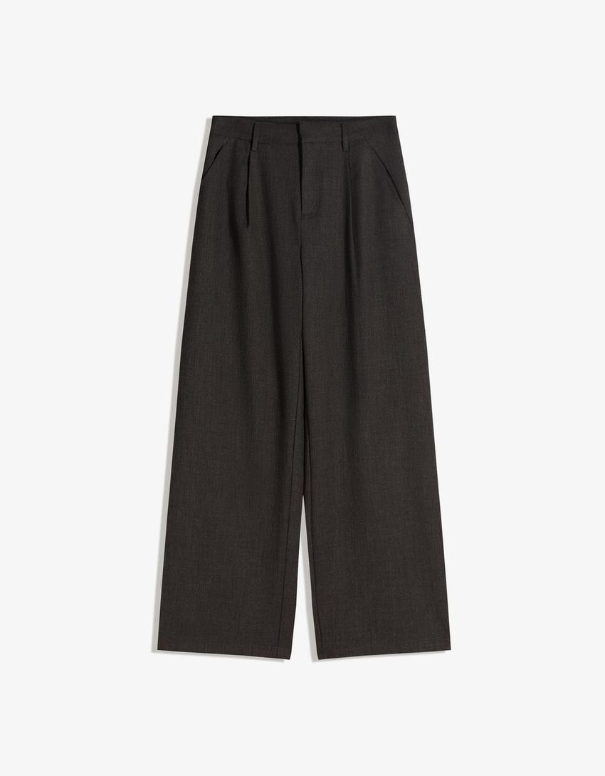 Voluminous trousers with double fabric - Women | Bershka GB