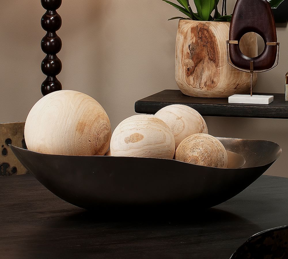 Decorative Malibu Wood Balls - Set of 3 | Pottery Barn (US)