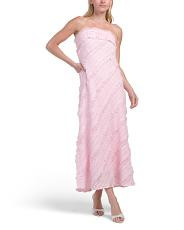 Strapless Ruffle Gown | TJ Maxx