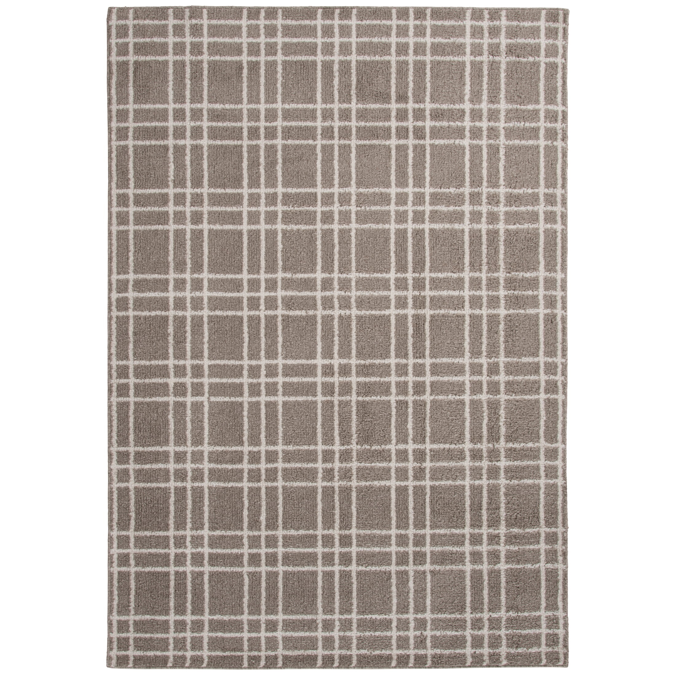 Mainstays Brown Tartan Grid Indoor Area Rug, 5'x7' | Walmart (US)