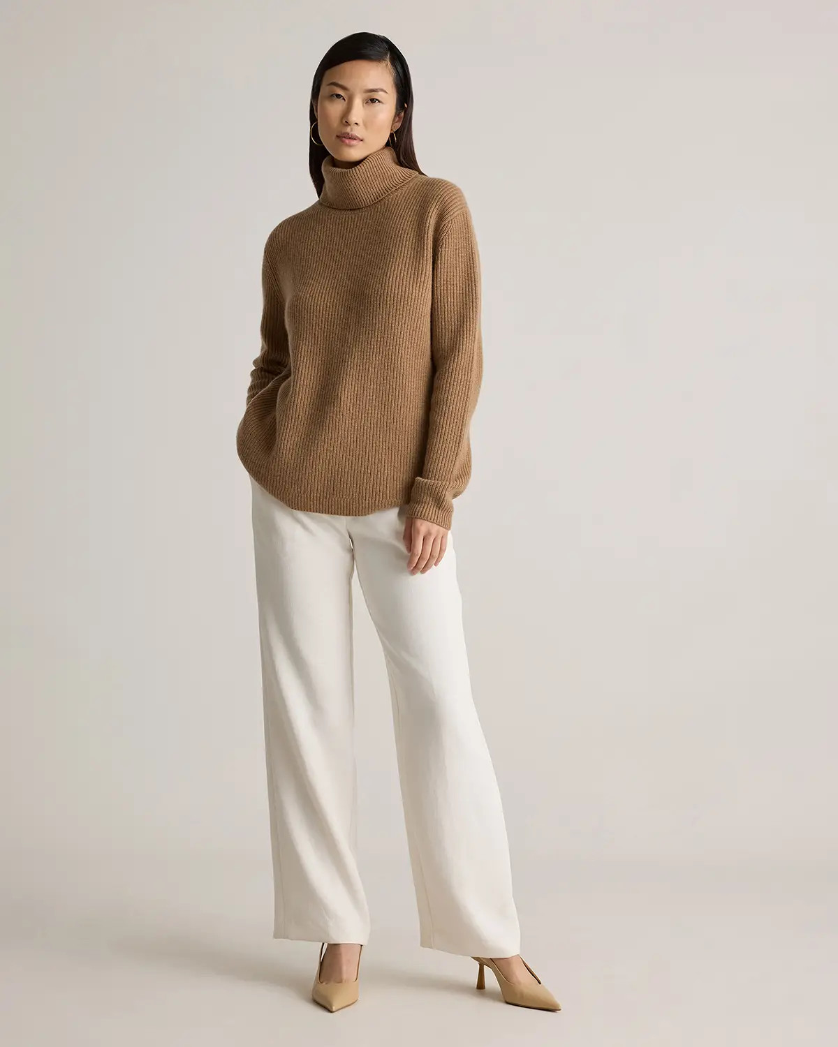 Mongolian Cashmere Fisherman Turtleneck Sweater | Quince