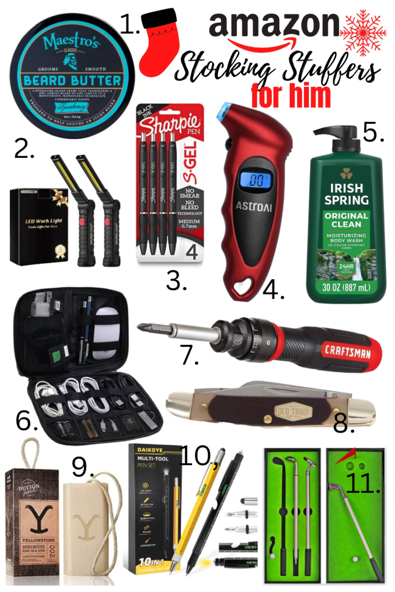 Amazon Stocking Stuffers for him 

#LTKGiftGuide #LTKMens #LTKHoliday