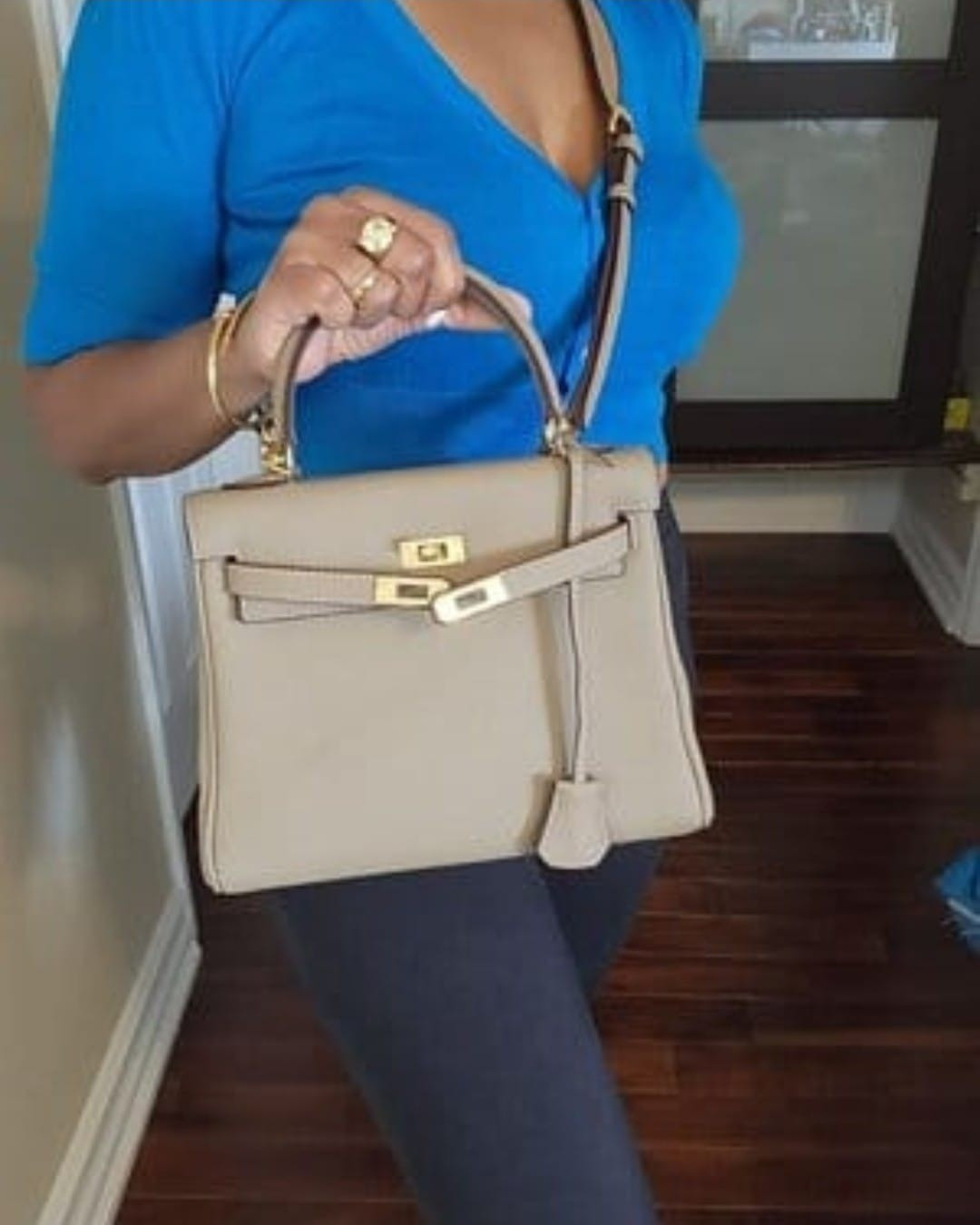 Hermes bag, the real real, designer, teal crop top, Gold ring, hold bracelet, denim

#LTKbag #LTKstyletip #LTKsale