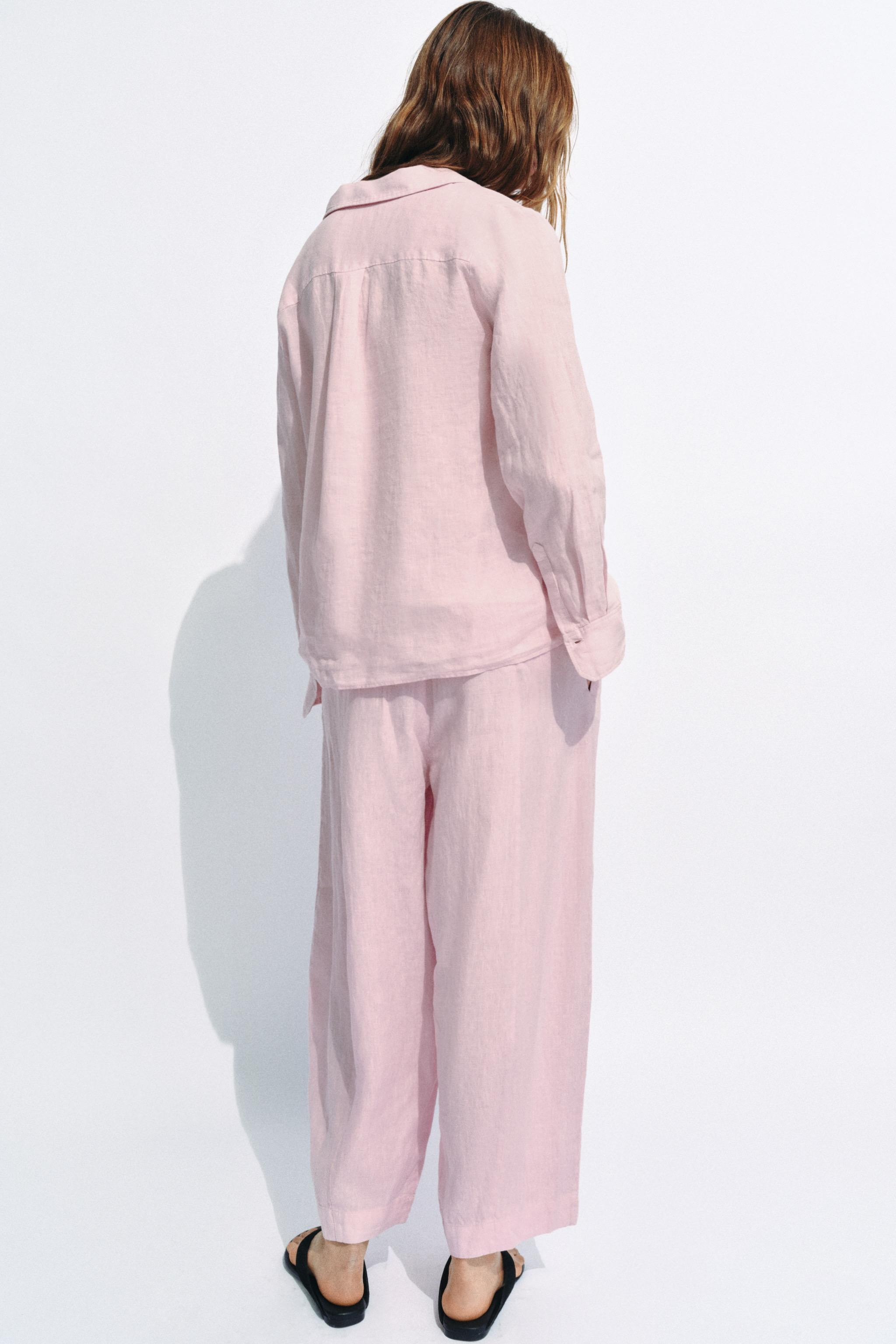 ZW COLLECTION LINEN BARREL TROUSERS | Zara UK