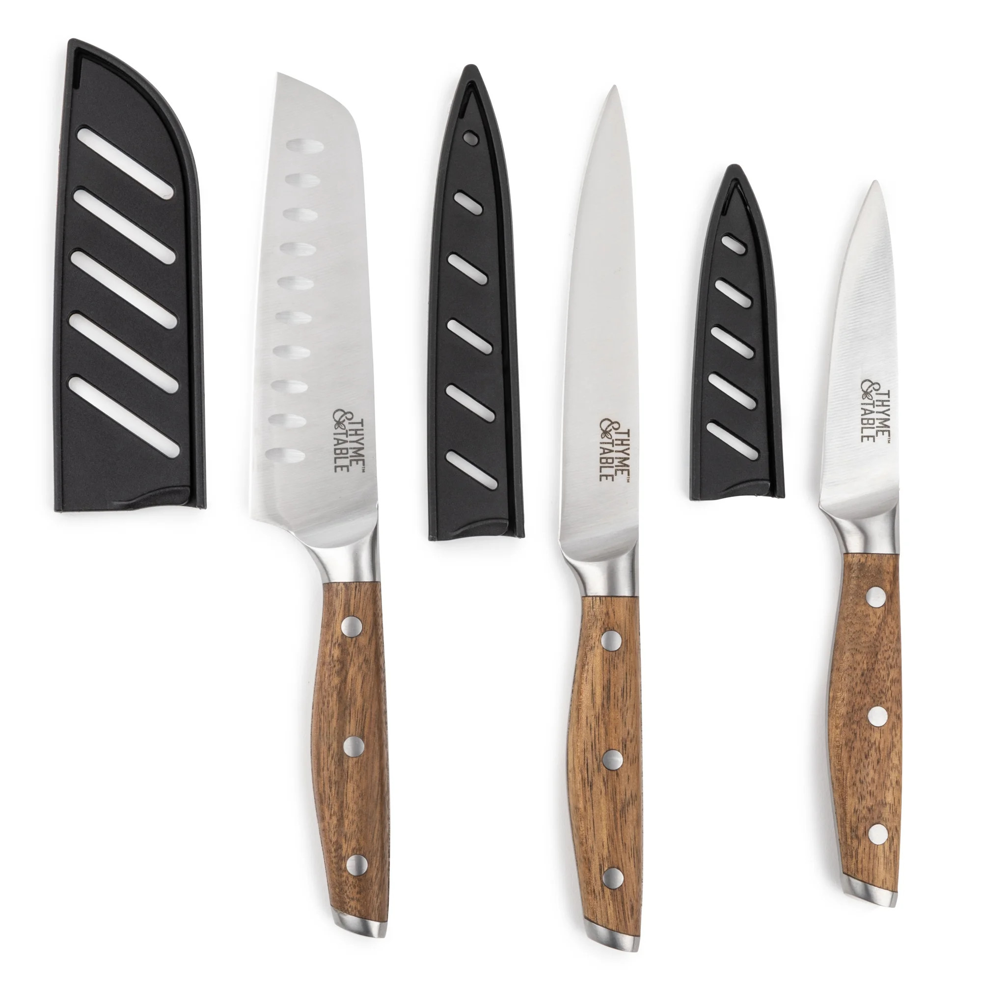 Thyme & Table Acacia Knives, 3-Piece Set - Walmart.com | Walmart (US)