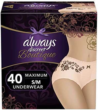 Always Discreet Boutique, Incontinence & Postpartum Underwear for Women, Disposable, Maximum Prot... | Amazon (US)