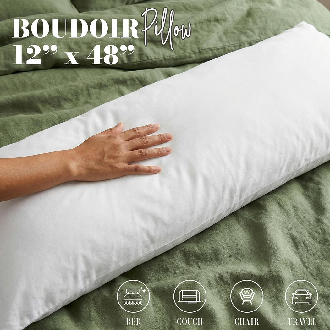 Elegant Comfort Ultra Soft Pack of 1 Long Decorative Back Lumbar Pillow Insert - Down Alternative... | Amazon (US)