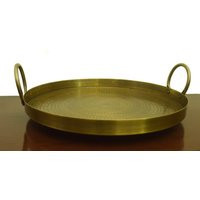 Round Grazing Tray/Platter 16"" Brass Serving With Handle - Elegant For Home, Restaurant & Hotel Use | Etsy (US)