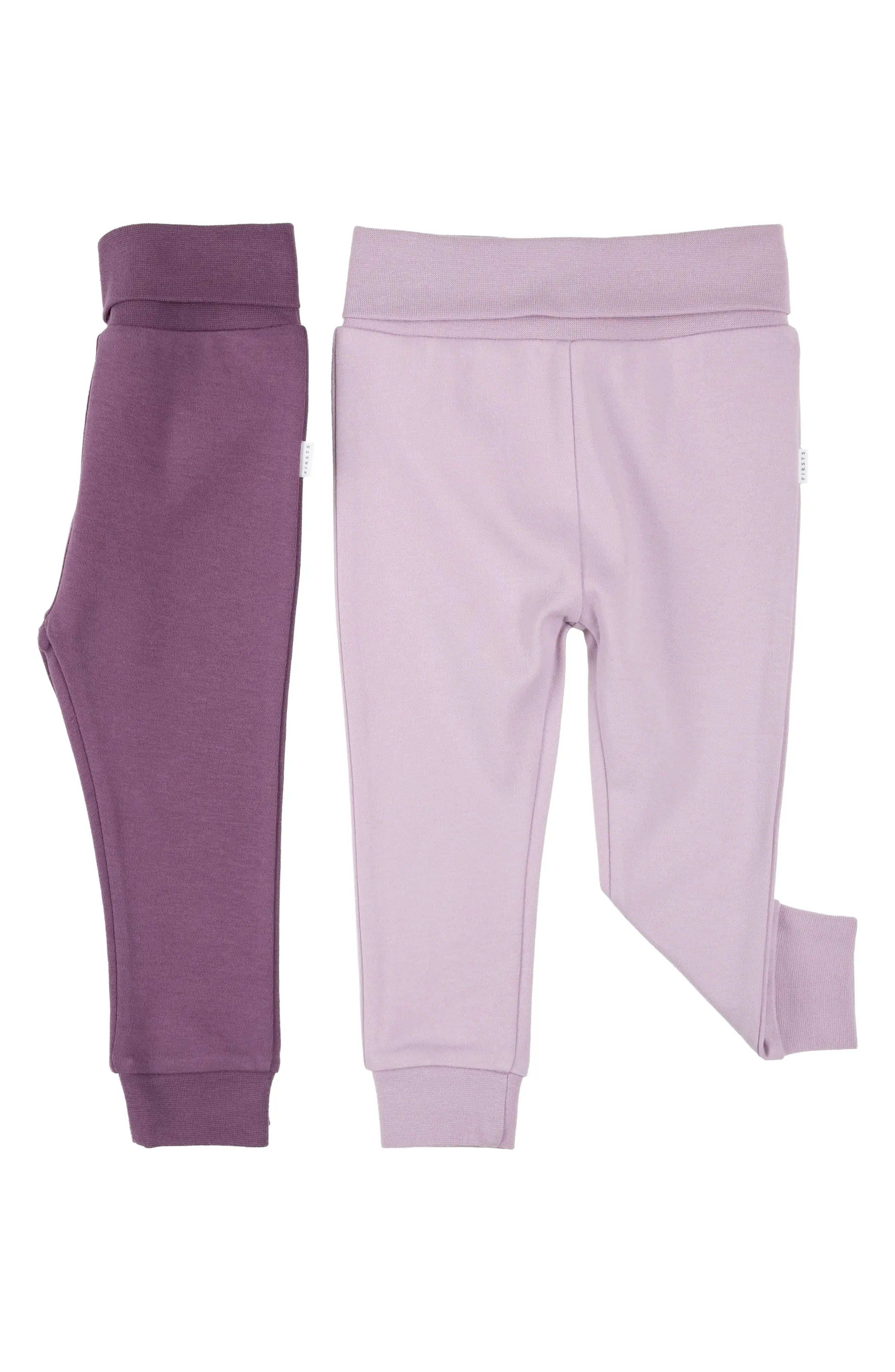Petit Lem Assorted 2-Pack Stretch Cotton Leggings in Light Purple at Nordstrom, Size 12M | Nordstrom
