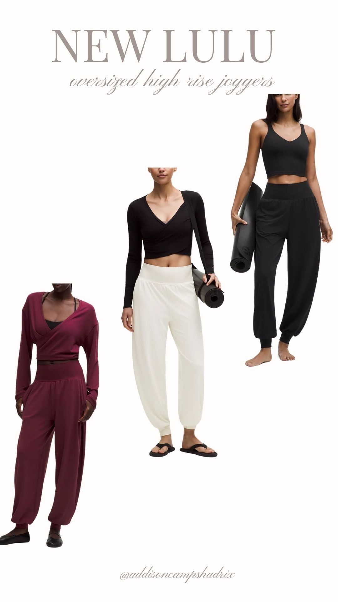 New yoga high rise oversized drapery jogger from Lulu lemon! I ordered light ivory in a smalll