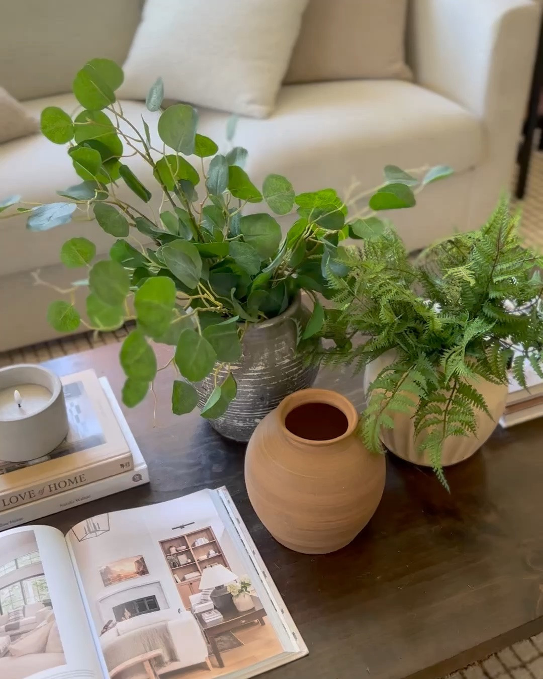 Coffee table inspiration, coffee table decor, design books, greenery, faux eucalyptus, faux fern, vases, coffee table books, cozy living room, living room design, home decor, interior designer

#LTKSaleAlert #LTKHome