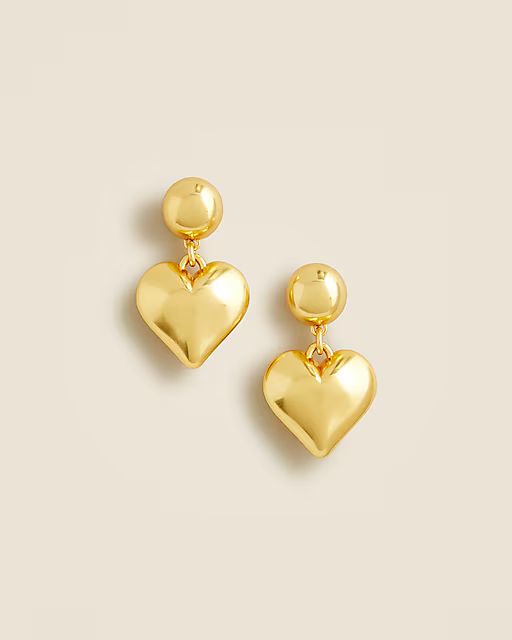 Heart drop earrings | J. Crew US