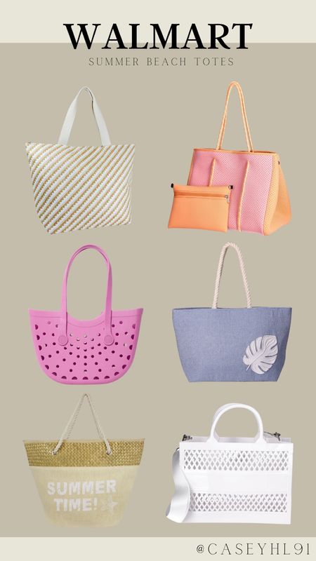Check out the cute summer beach totes at Walmart! So many options that could go with just about any beach look! 

#LTKSeasonal #LTKstyletip #LTKswim