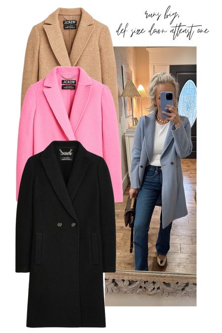 The best JCrew coat is on sale right now in these colors and I promise it will be a staple coat in your closet for many years to come. This blue one is sold out but I’ve had it for years and I’m constantly grabbing it. It does run big so make sure you size down at least one. I’m wearing size 2

#LTKstyletip #LTKshoecrush