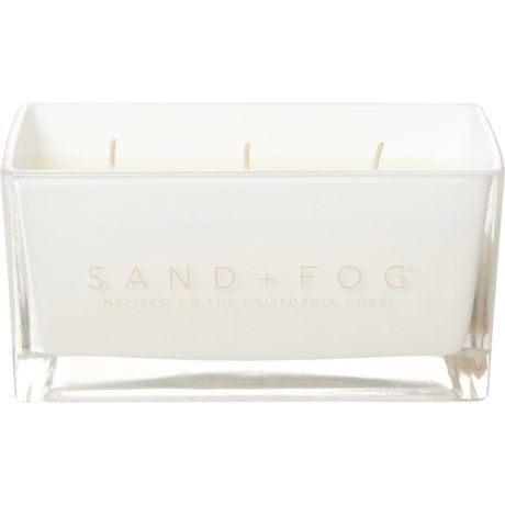 SAND AND FOG 30 oz. Winter White Large Rectangle Candle - 3-Wick | Sierra