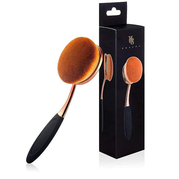 Yoseng Oval Foundation Brush Large Toothbrush makeup brushes Fast Flawless Application Liquid Cre... | Amazon (US)
