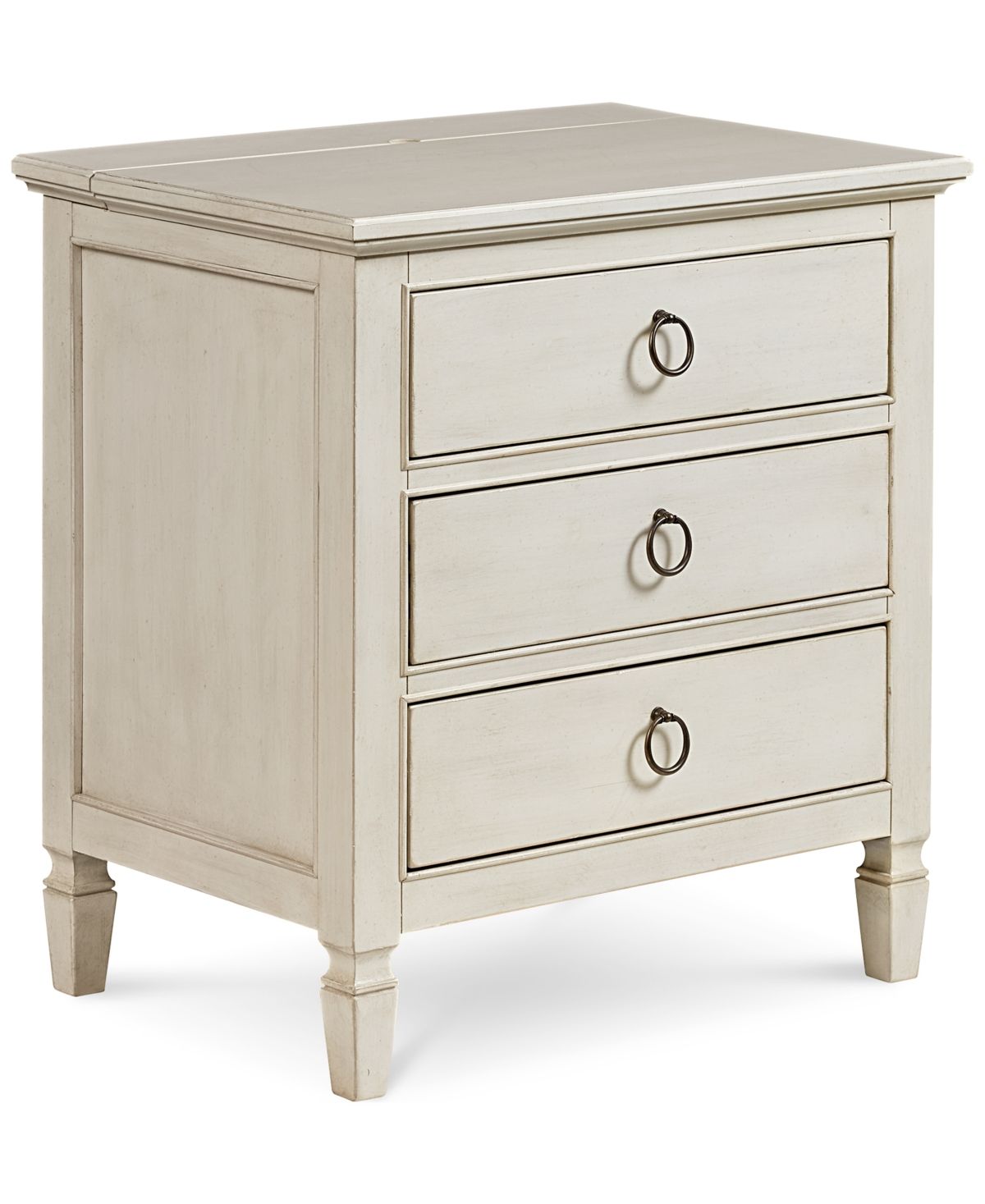Sag Harbor White Nightstand with Power Oulet | Macys (US)