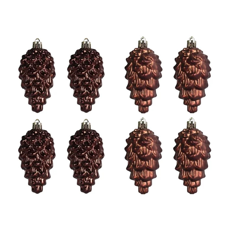 Qepwscx 8pcs Christmas Pinecone Plastic Fall Hanging Pine Cone Painted Glass Ornaments- Glitter P... | Walmart (US)