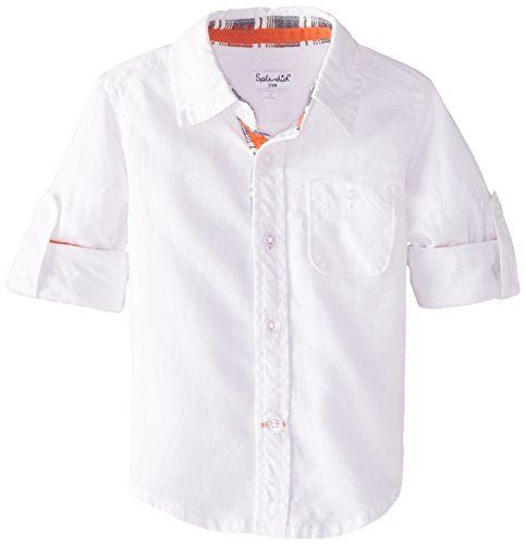 Splendid Littles Baby Boys' Linen Button Down Long Sleeve Shirt, White, 3 6 Months Size: 3-6 Months  | Amazon (US)