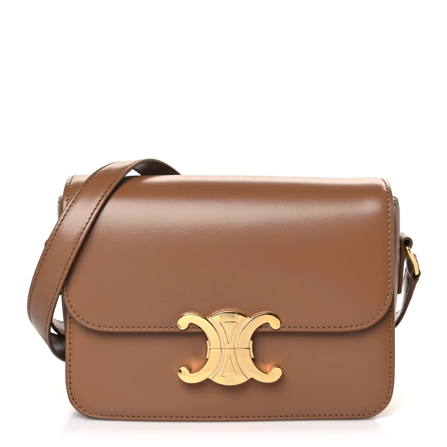 CELINE Shiny Calfskin Teen Triomphe Bronze | FASHIONPHILE | FASHIONPHILE (US)