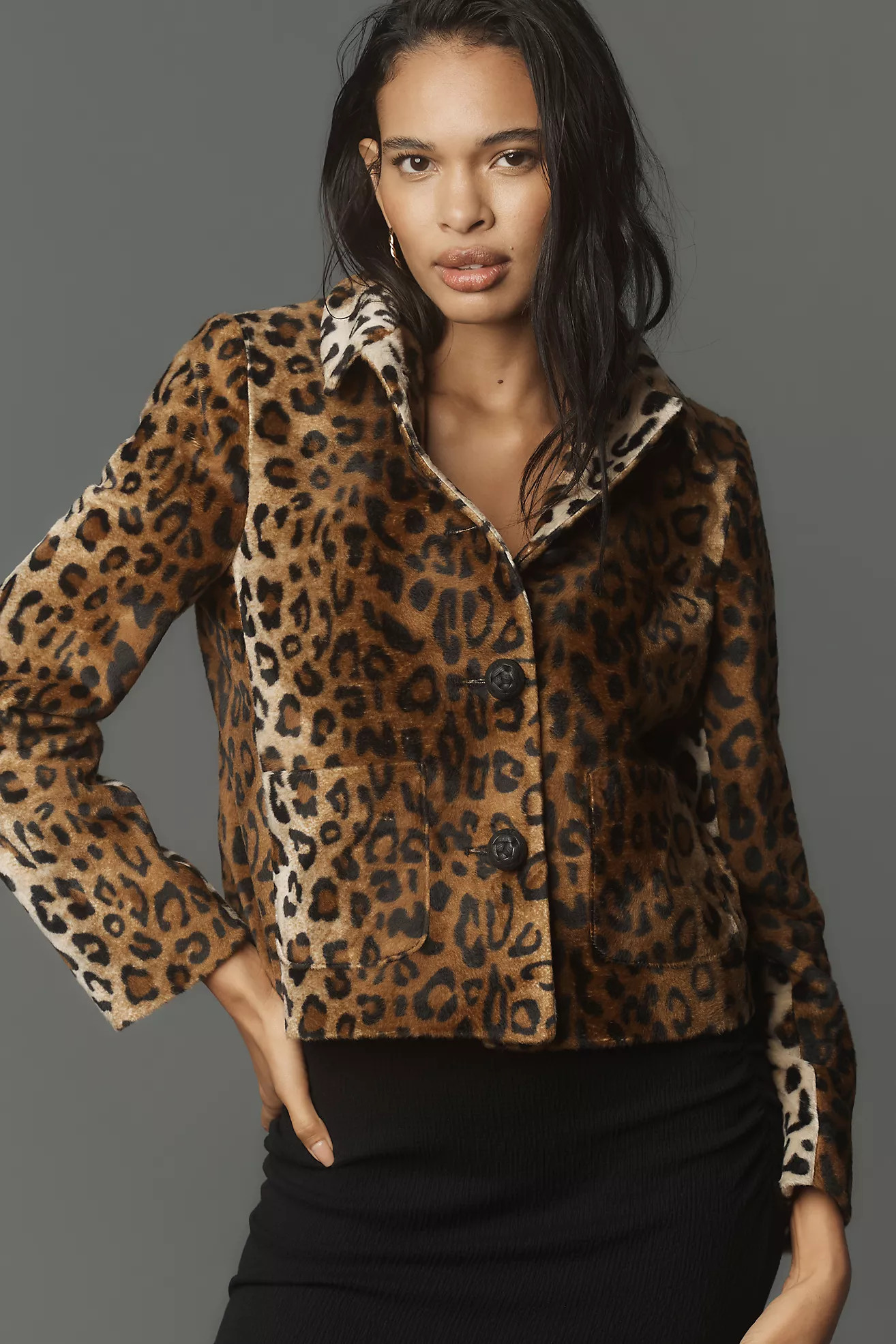 Helene Berman Marie Animal-Print Jacket | Anthropologie (US)