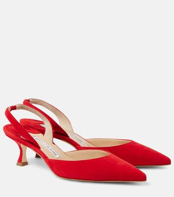 Carolyne Gala Val suede slingback pumps | Mytheresa (UK)