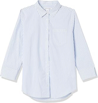Amazon Essentials Women's Classic-Fit 3/4 Sleeve Poplin Shirt | Amazon (US)