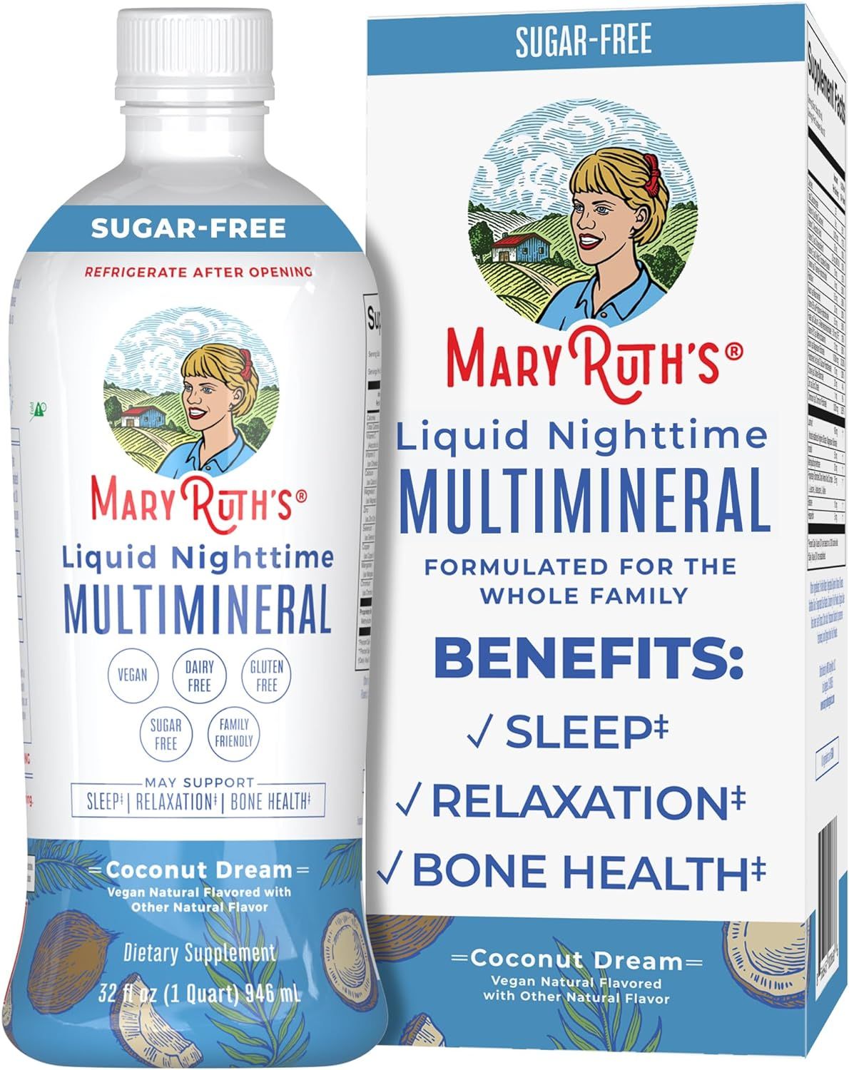 MaryRuth Organics Nighttime Liquid Multimineral Supplement | Sugar Free | Natural Sleep Support f... | Amazon (US)