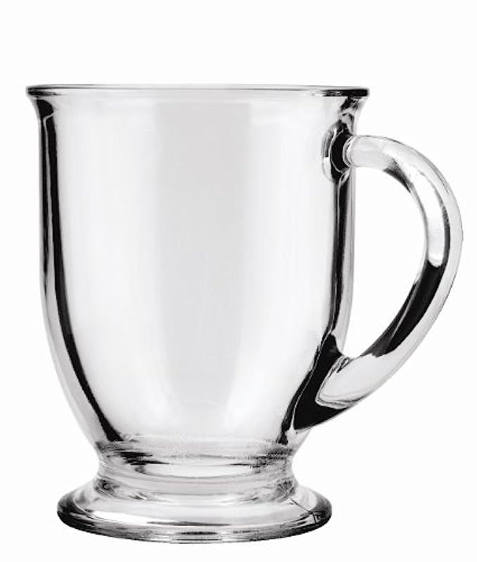 Anchor Hocking Café Glass Coffee Mugs, 16 oz (Set of 6) | Amazon (US)